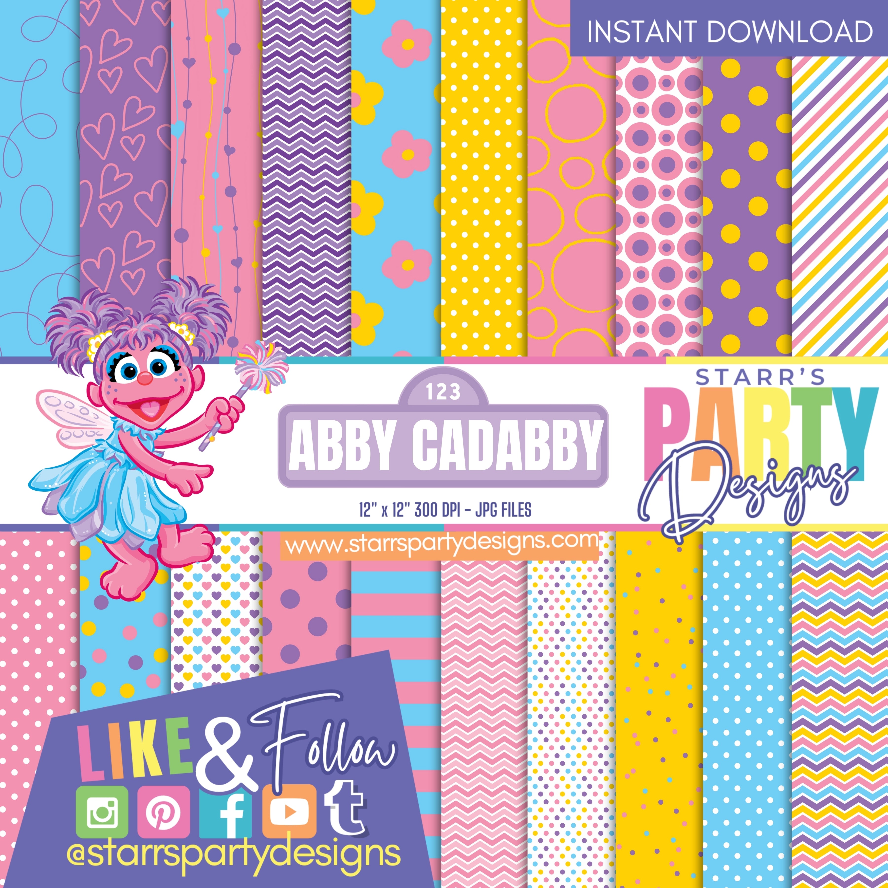 ABBY CADABBY 2 PAPER PACK – Starr's Party Designs