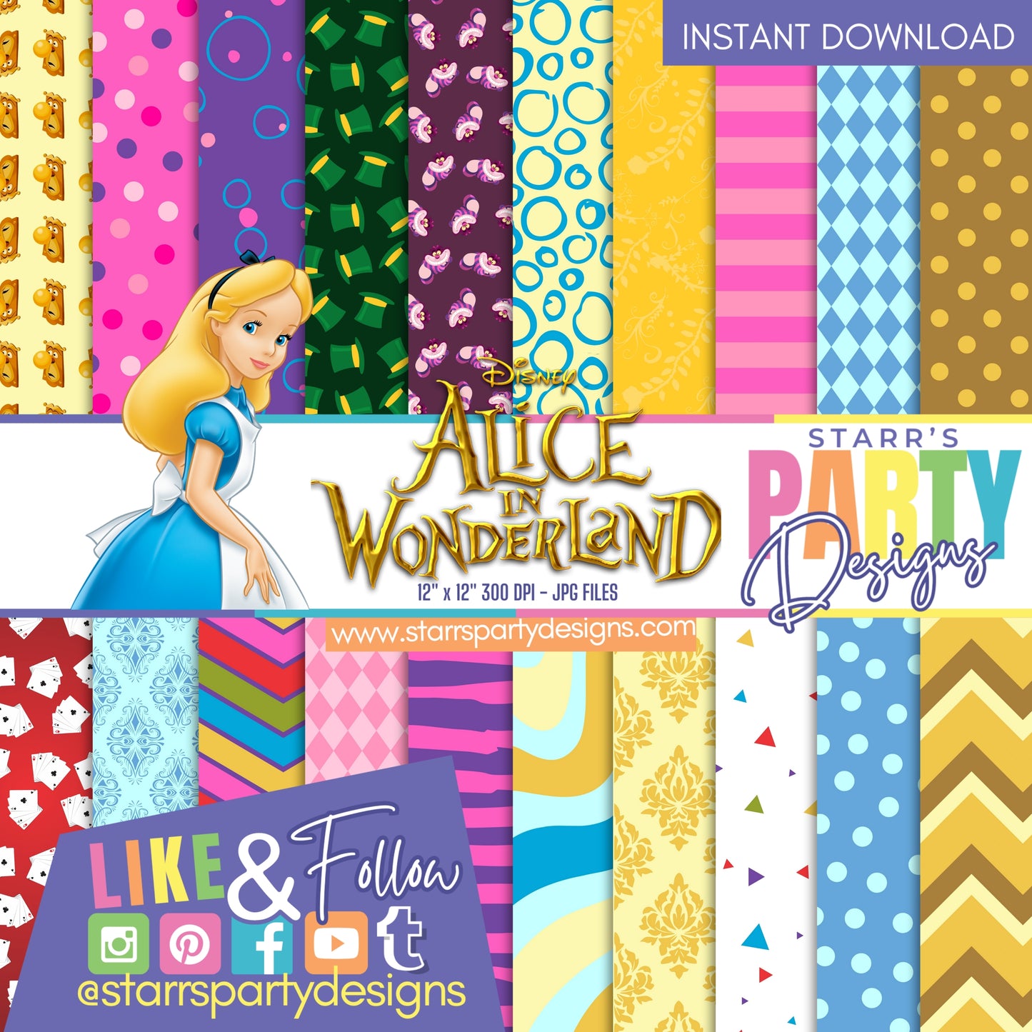 ALICE IN WONDERLAND PAPER PACK 2