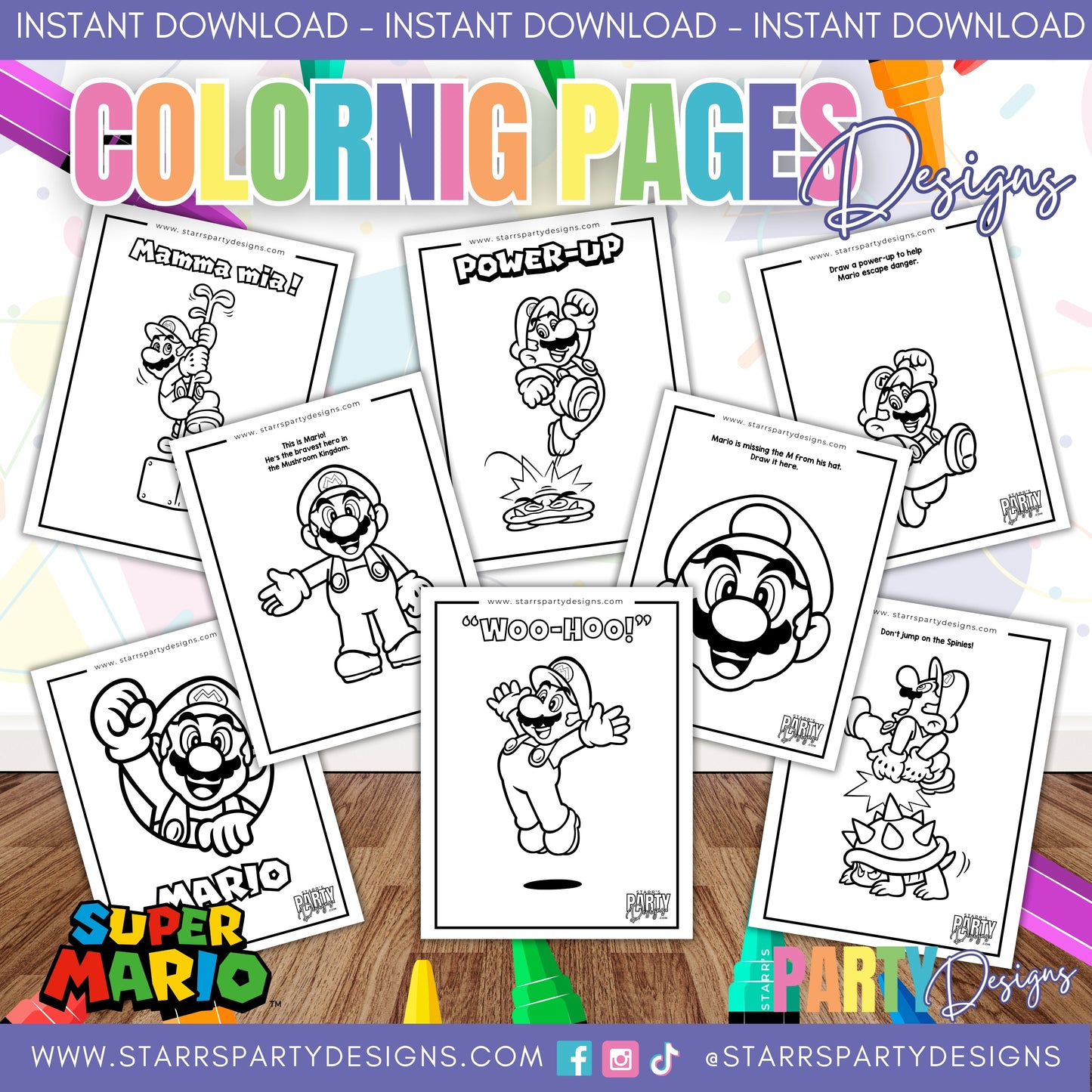 ALL MARIO COLORING PAGES