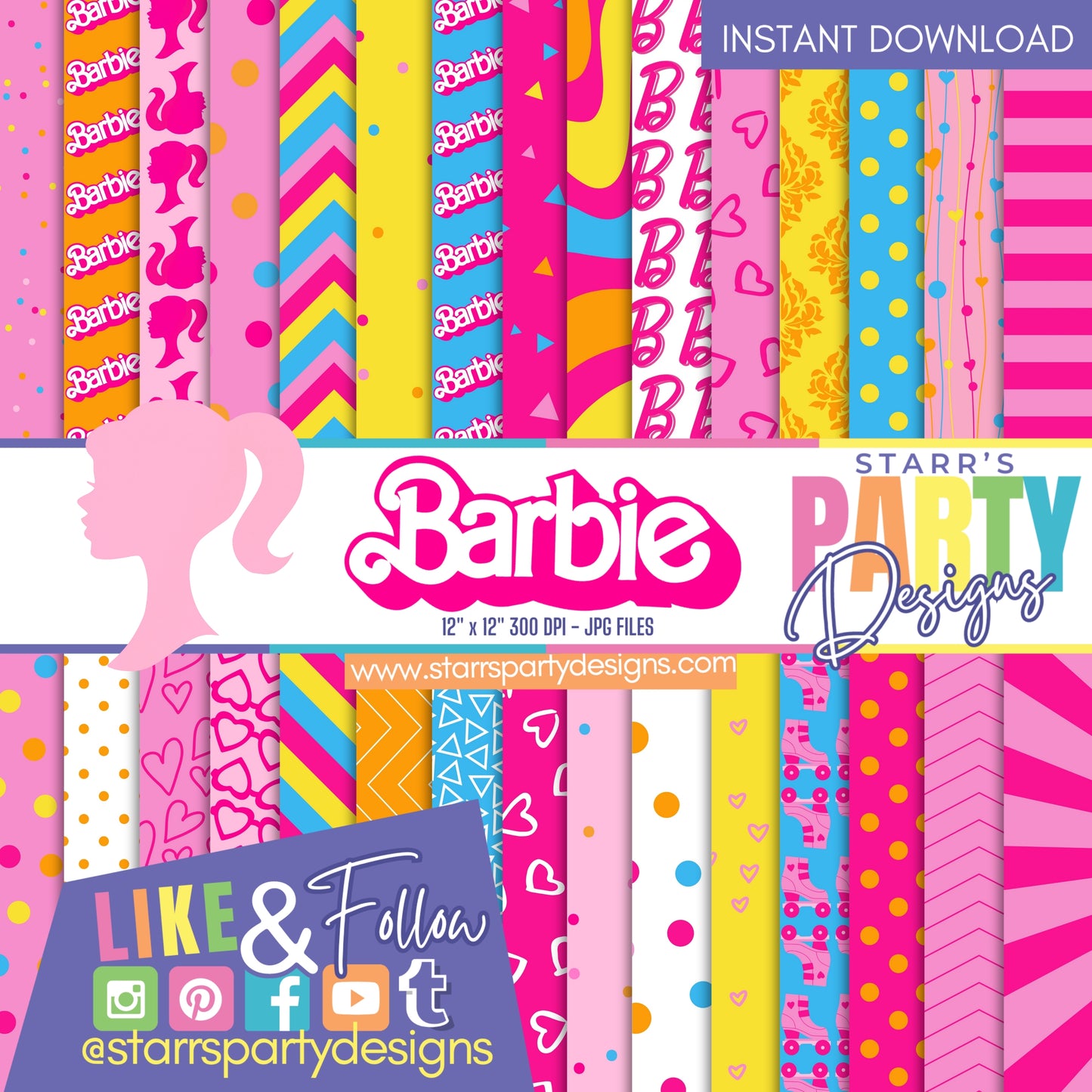 PAQUETE DE PAPEL BARBIE MALIBU 2