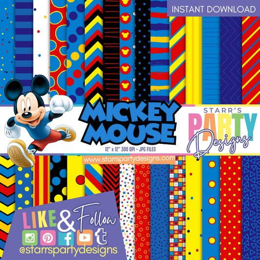 MICKEY'S MOUSE BLUE PAPER PACK 1