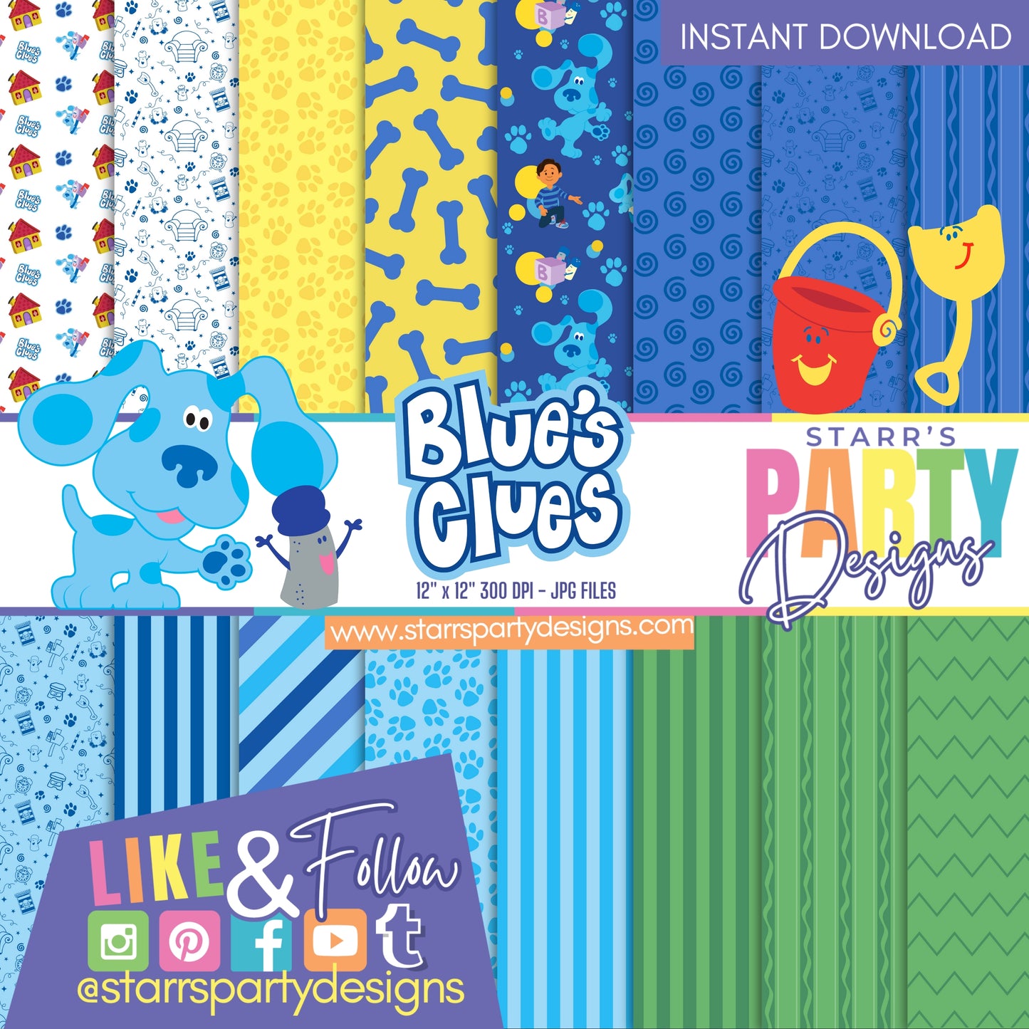 BLUE'S CLUES COLORFUL PAPER PACK B3