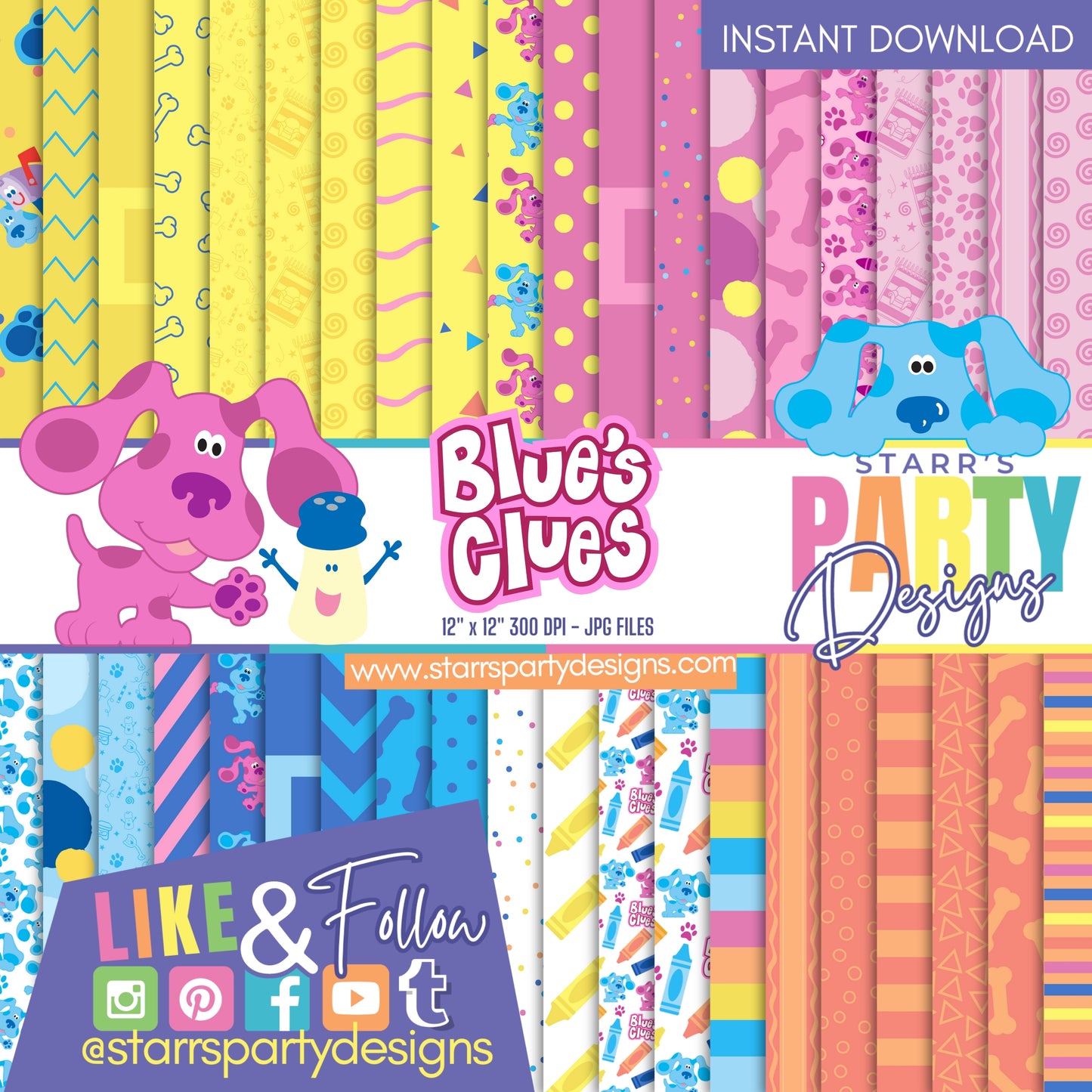 BLUE'S CLUES COLORFUL PAPER PACK A1