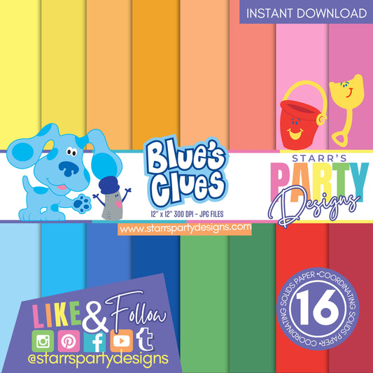 BLUE'S CLUES COLORFUL SOLIDS PAPER PACK