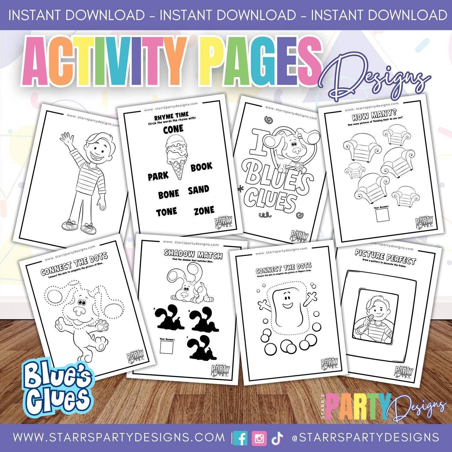 BLUE'S CLUES ACTIVITY PAGES 3