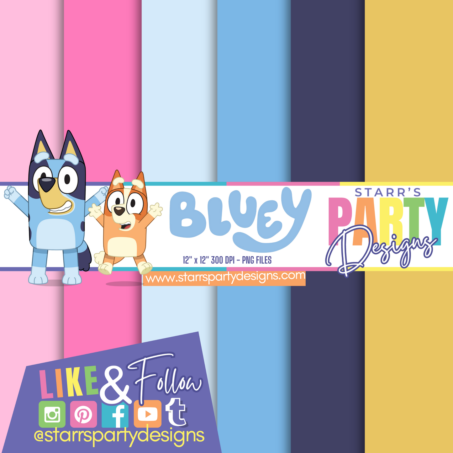 BLUEY GIRL SOLIDS PAPER PACK