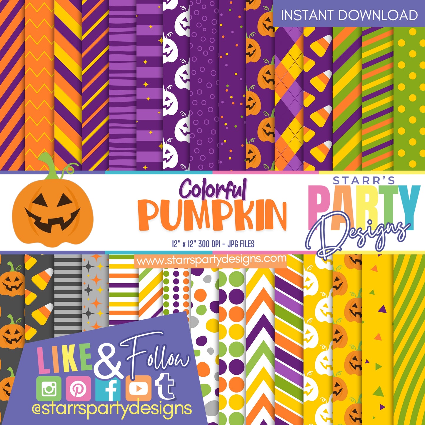 COLORFUL PUMPKIN PAPER PACK