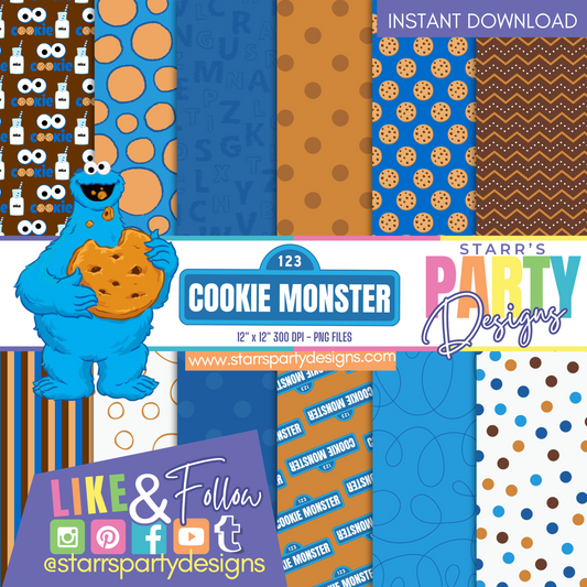 COOKIE MONSTER PAPER PACK 1