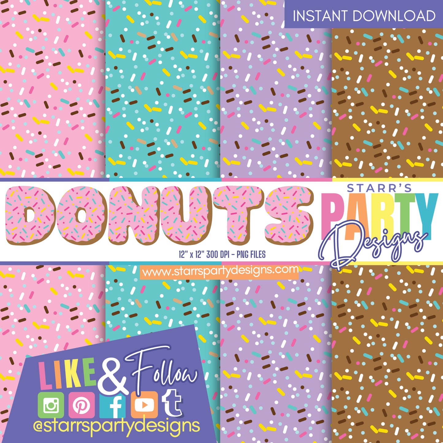 DONUTS PAPER PACK 3