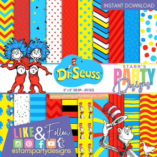 DR. SEUSS DIGITAL PAPER PACK 1