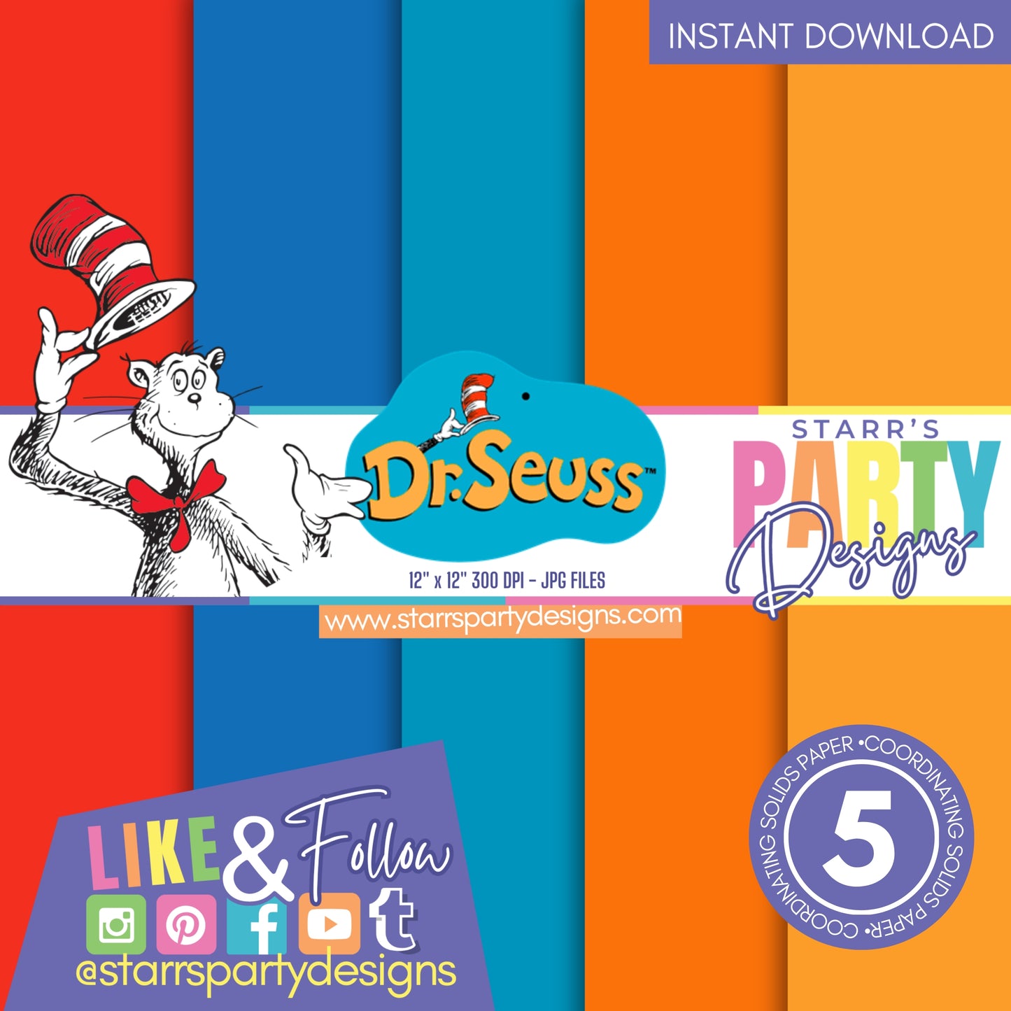 DR. SEUSS SOLIDS PAPER PACK