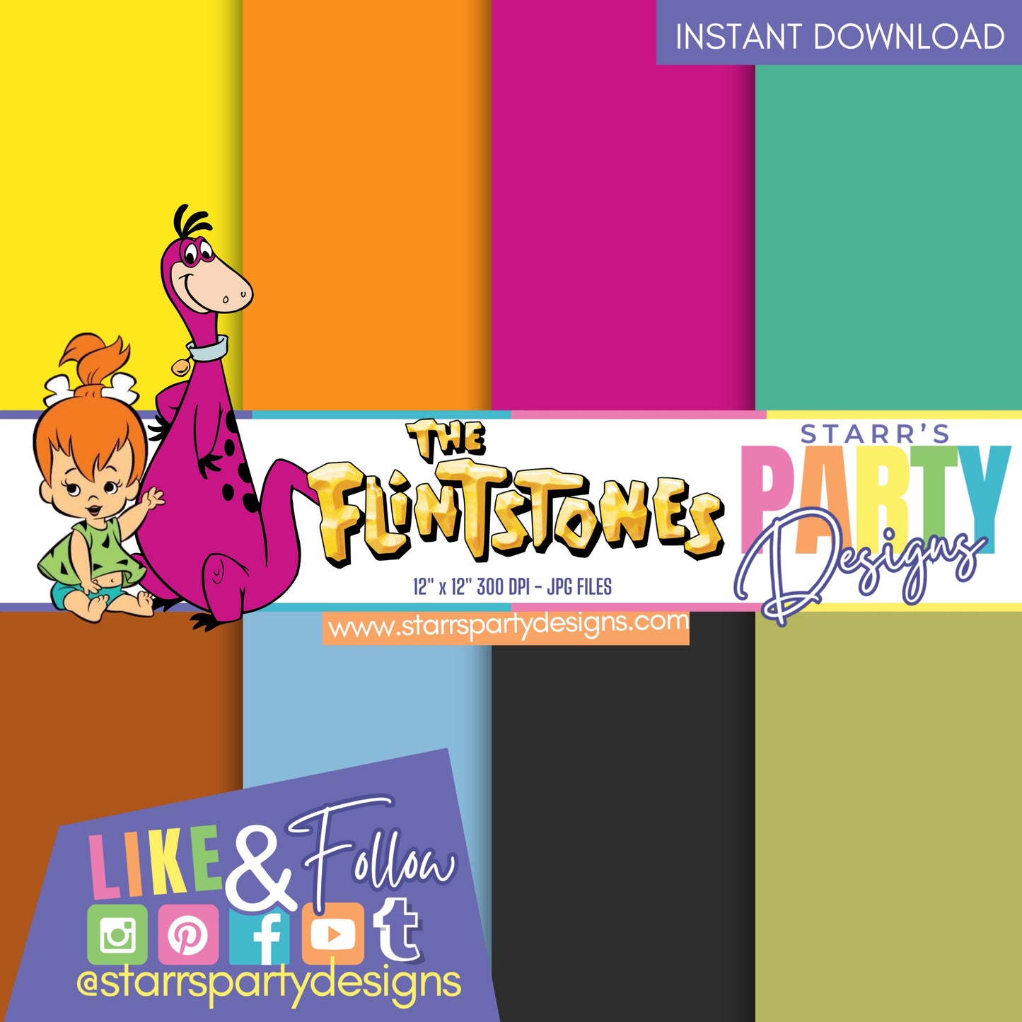 THE FLINTSTONES SOLIDS PAPER PACK STYLE 1