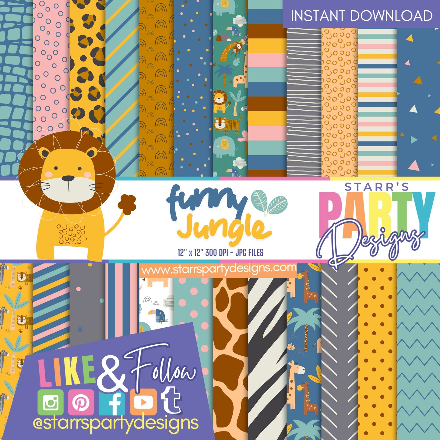 FUNNY JUNGLE PAPER PACK