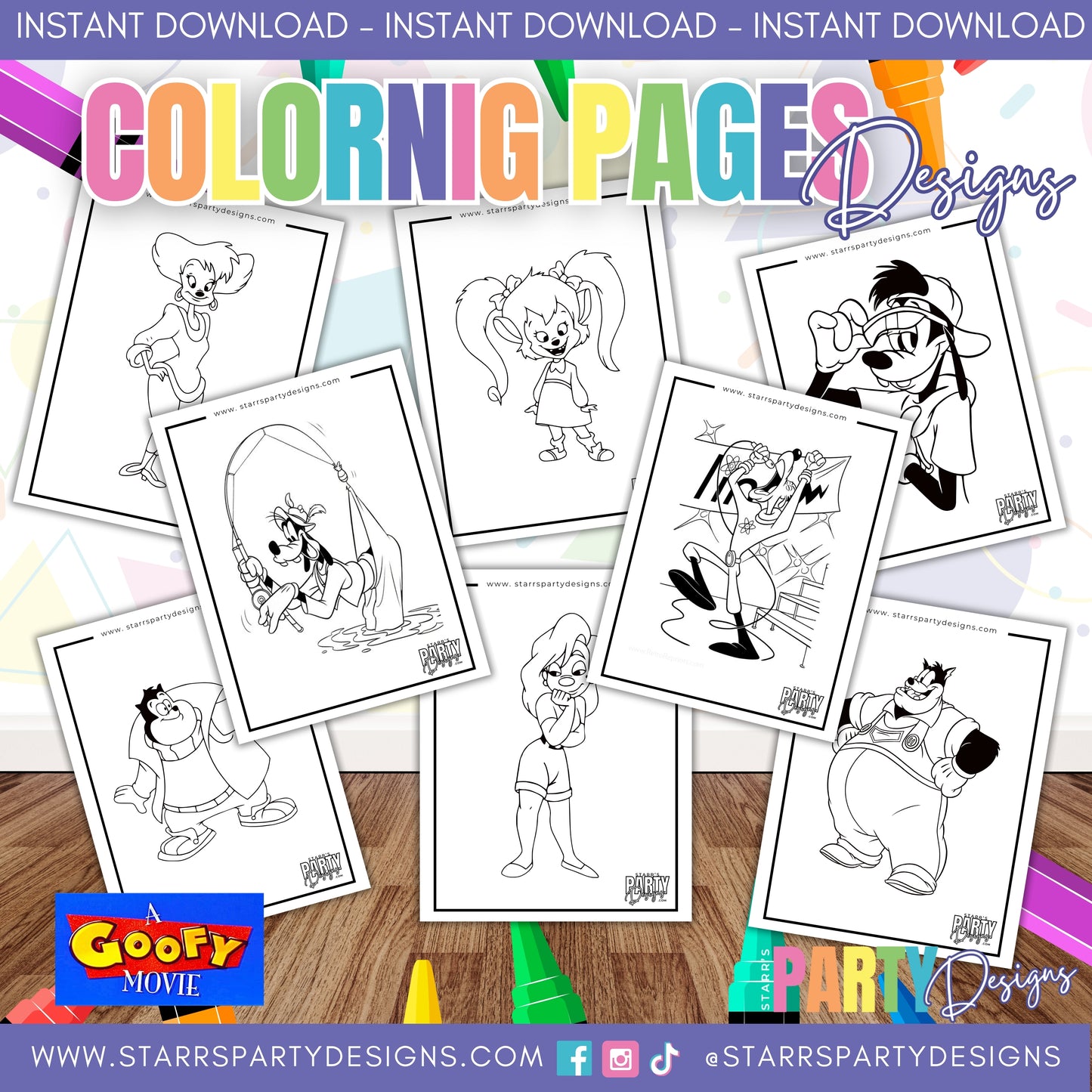 A GOOFY MOVIE COLORING PAGES 1