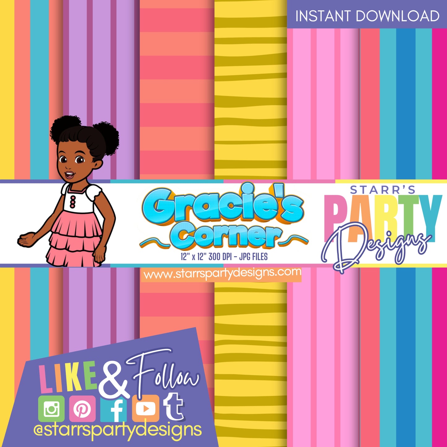 GRACIE'S CORNER STRIPES PAPER PACK