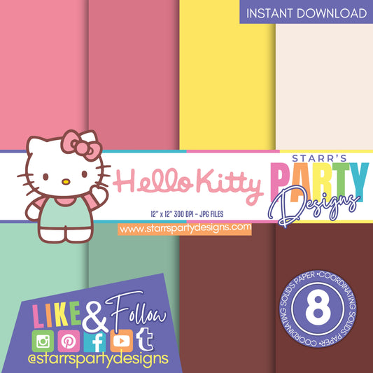 HELLO KITTY PASTEL SOLIDS PAPER PACK