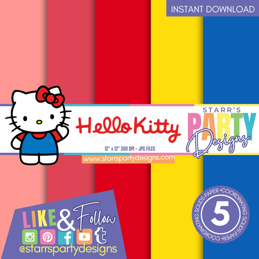 HELLO KITTY RED SOLIDS PAPER PACK