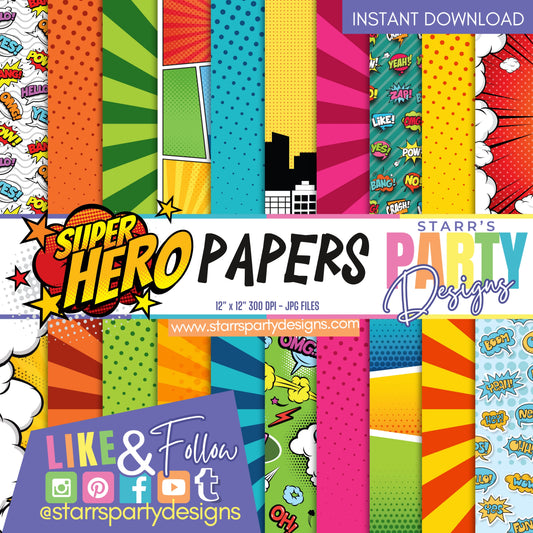 SUPER HERO PAPER PACK