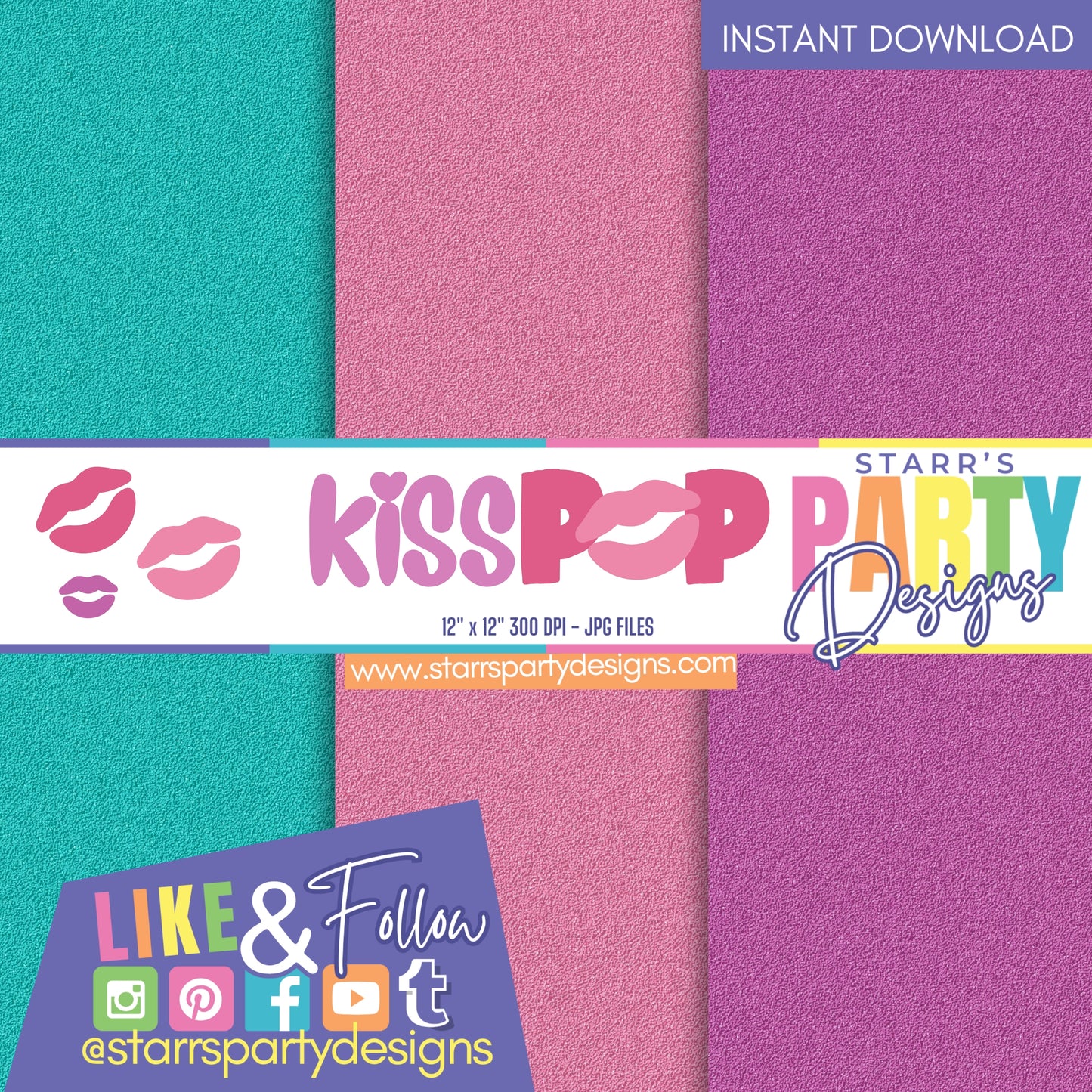 KISS POP GLITTERS PAPER PACK