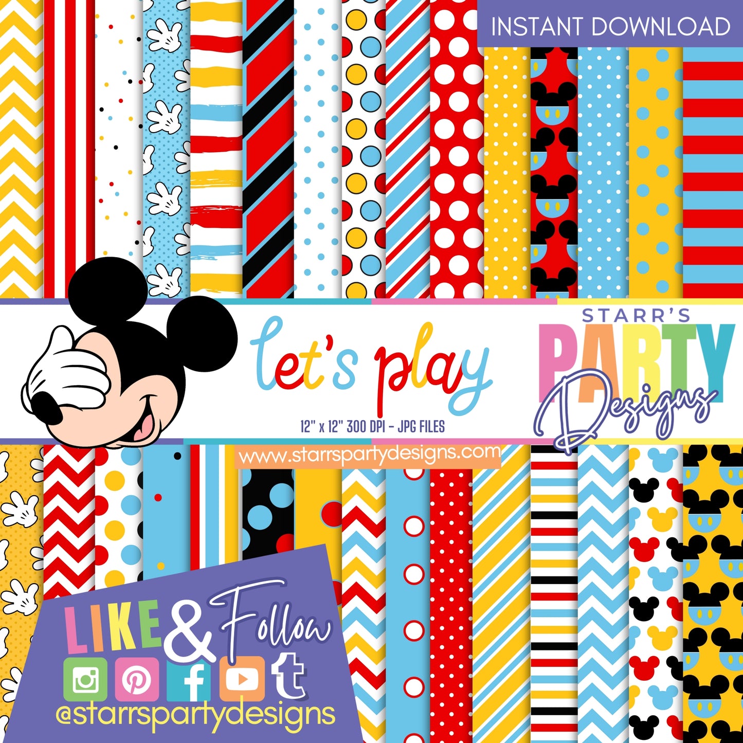 LET'S PLAY WITH MICKEY PAPER PACK