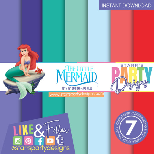 THE LITTLE MERMAID SOLIDS PAPER PACK