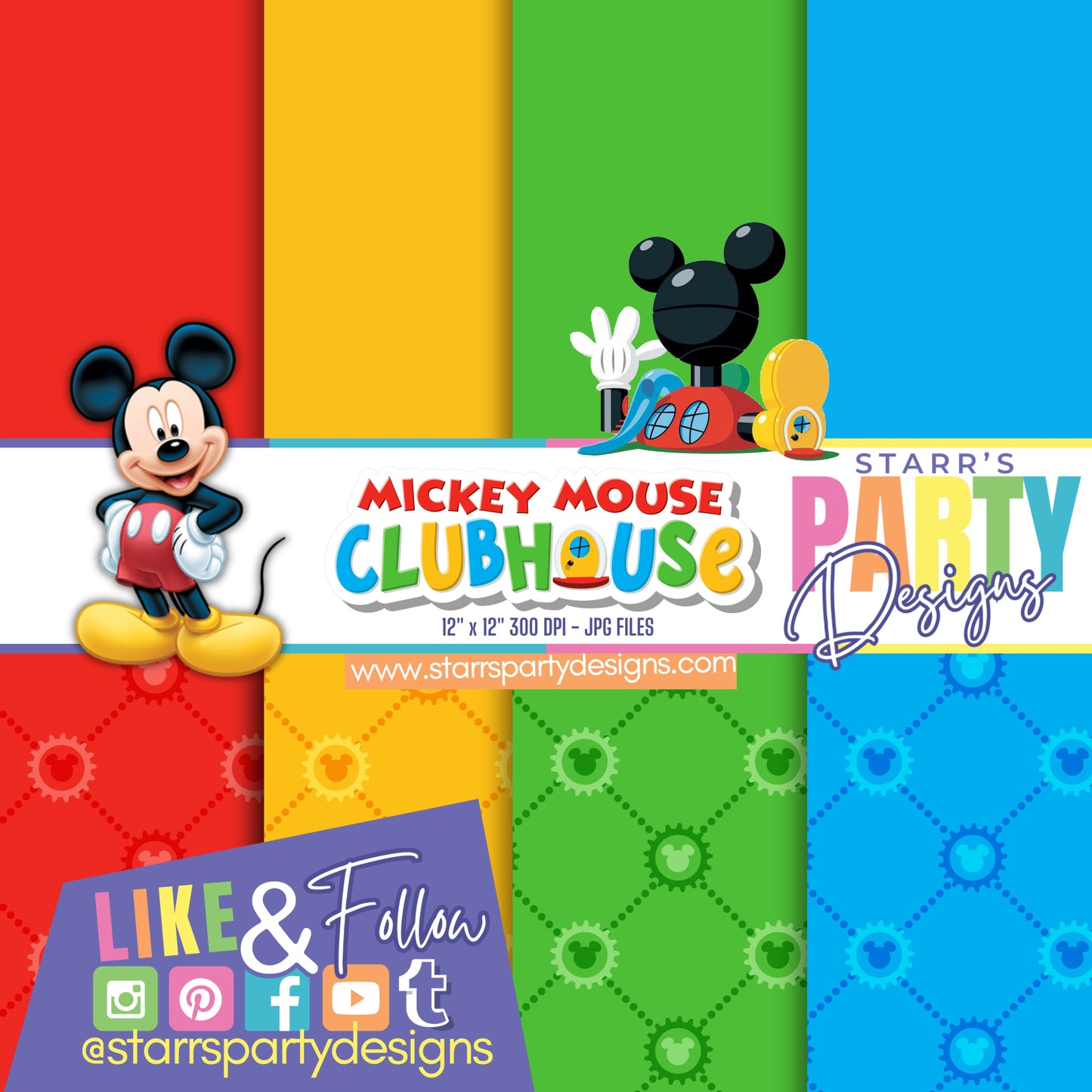 MICKEY'S CLUBHOUSE SOLIDS PAPER PACK