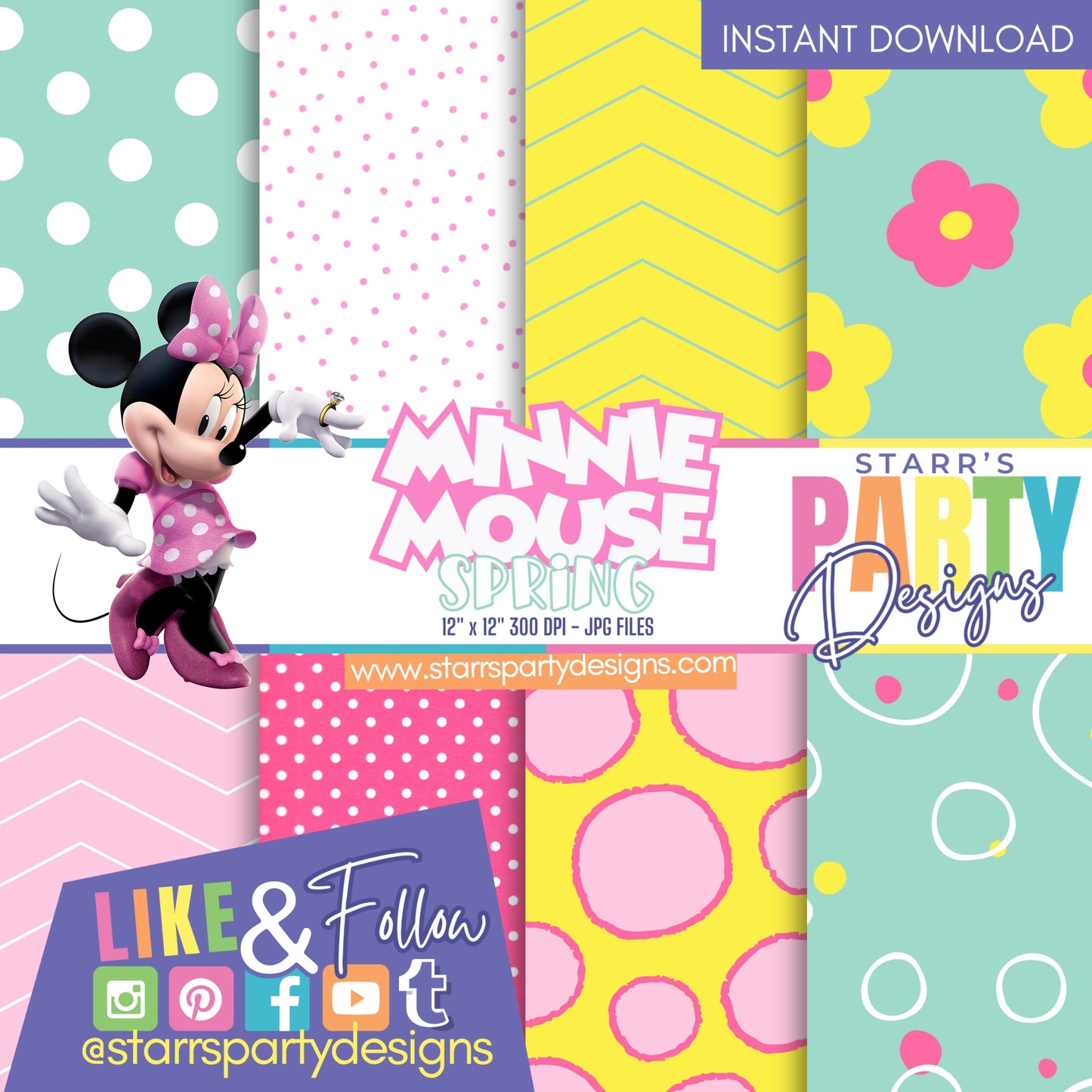 MINNIE MOUSE SPRING PAPER PACK 2