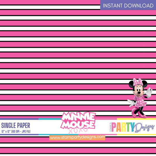 MINNIE MOUSE XOXO DIGITAL PAPER 2