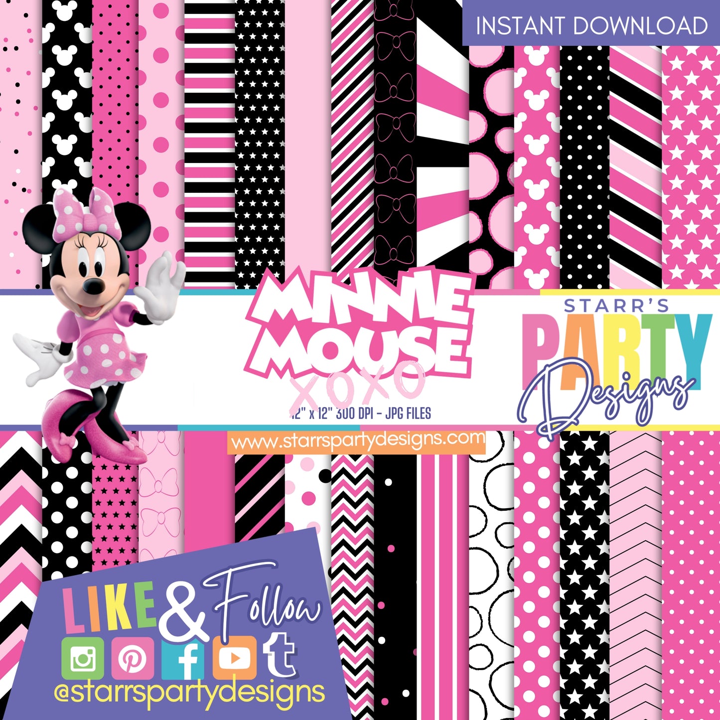 MINNIE MOUSE XOXO PAPER PACK