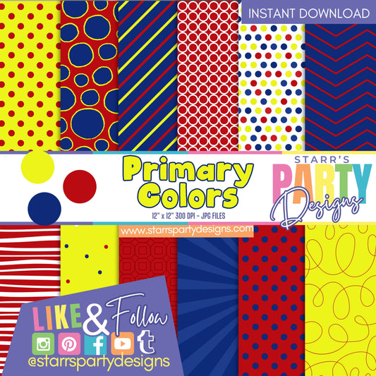 PRIMARY COLORS PAPER PACK 2