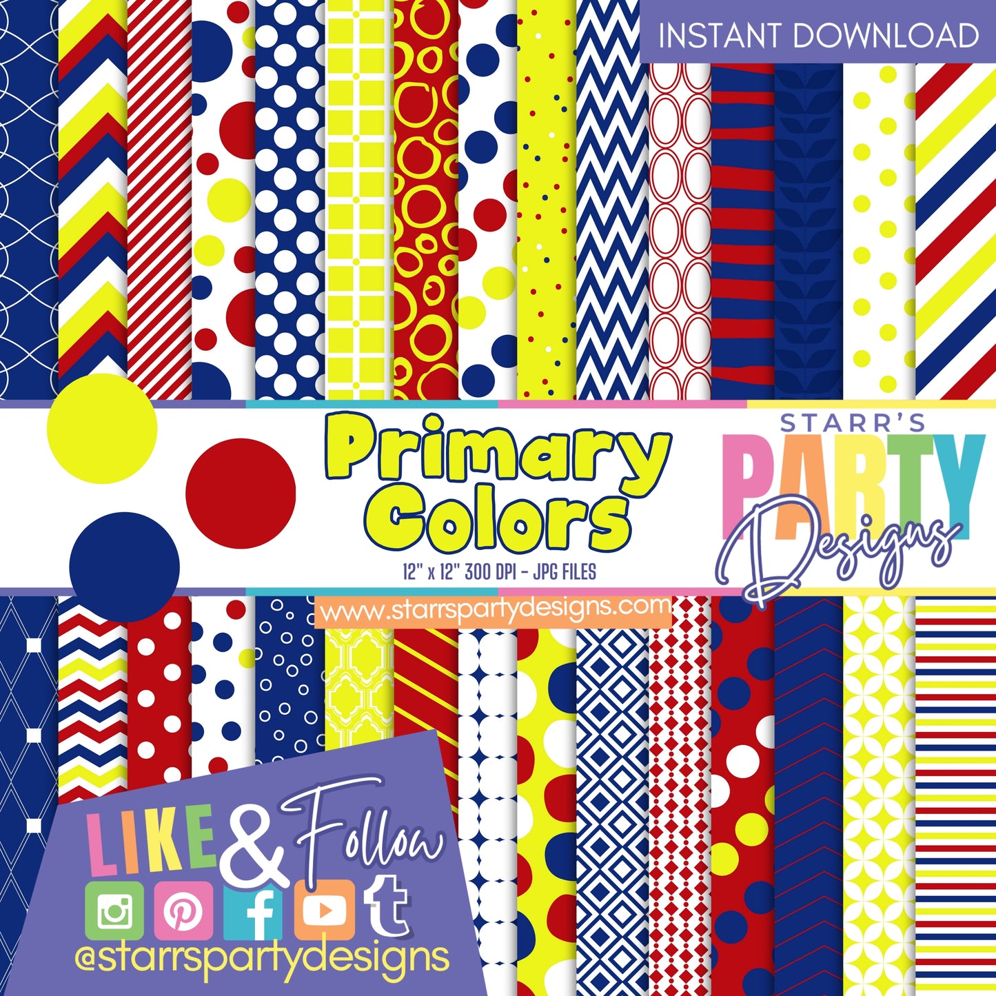 PRIMARY COLORS PAPER PACK 1