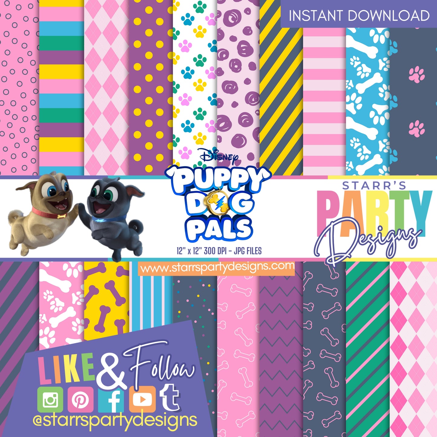 PUPPY DOG PALS GIRLS PAPER PACK