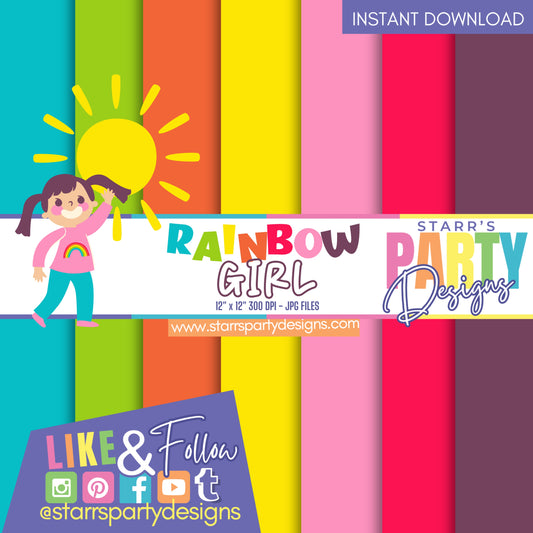 RAINBOW GIRL SOLIDS PAPER PACK