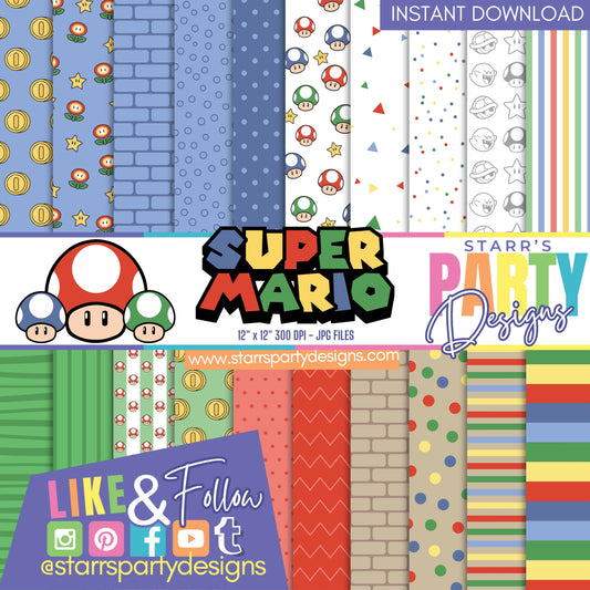 RETRO SUPER MARIO BROS. PAPER PACK