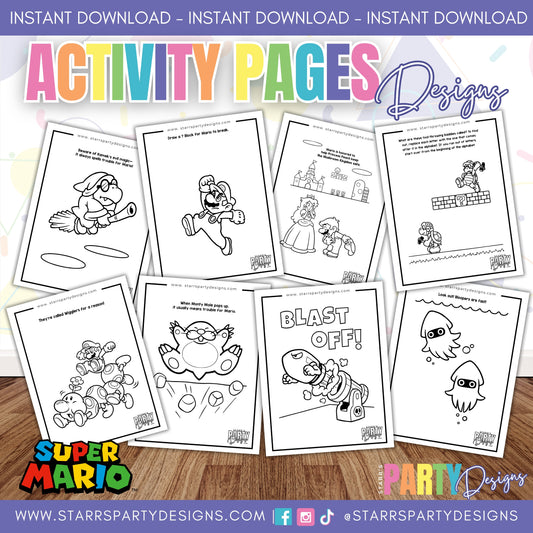 SUPER MARIO ACTIVITY SHEETS 1