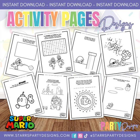 SUPER MARIO ACTIVITY SHEETS 3