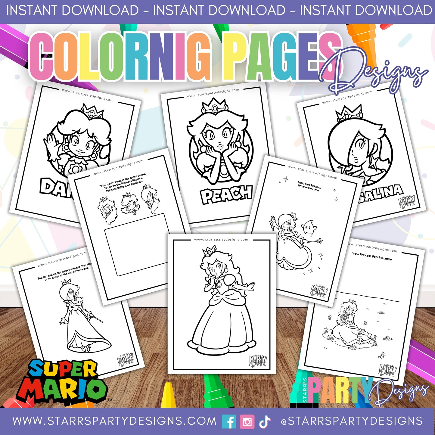 SUPER PRINCESSES COLORING PAGES