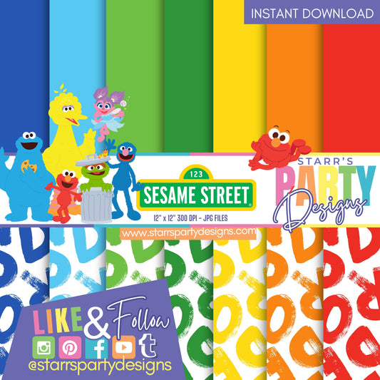 SESAME STREET SOLIDS PAPER PACK