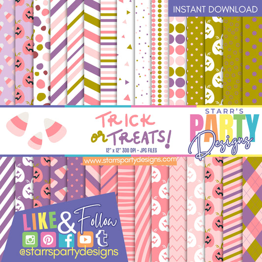 TRICK OR TREATS! PINK PAPER PACK