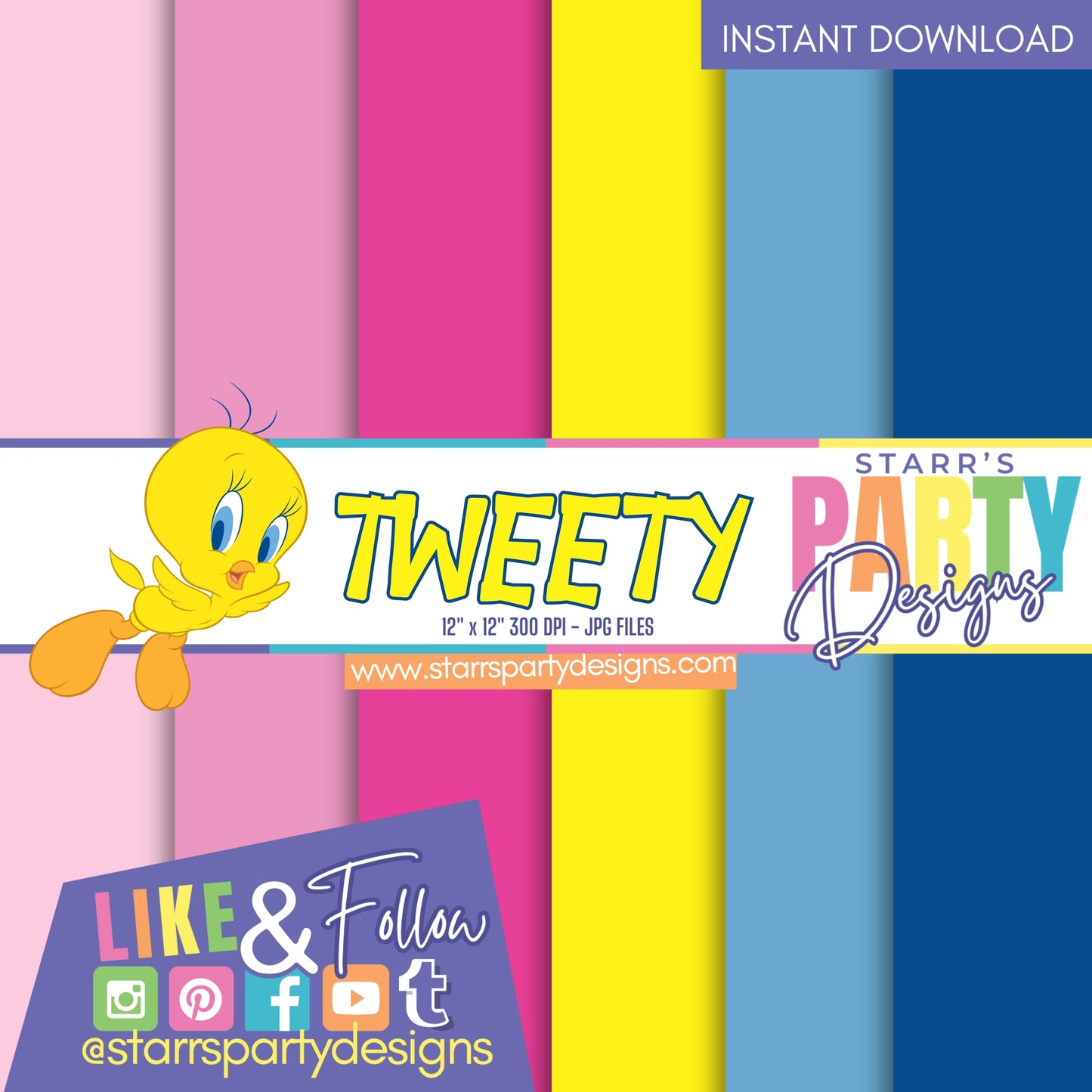 TWEETY BIRD SOLIDS PAPER PACK