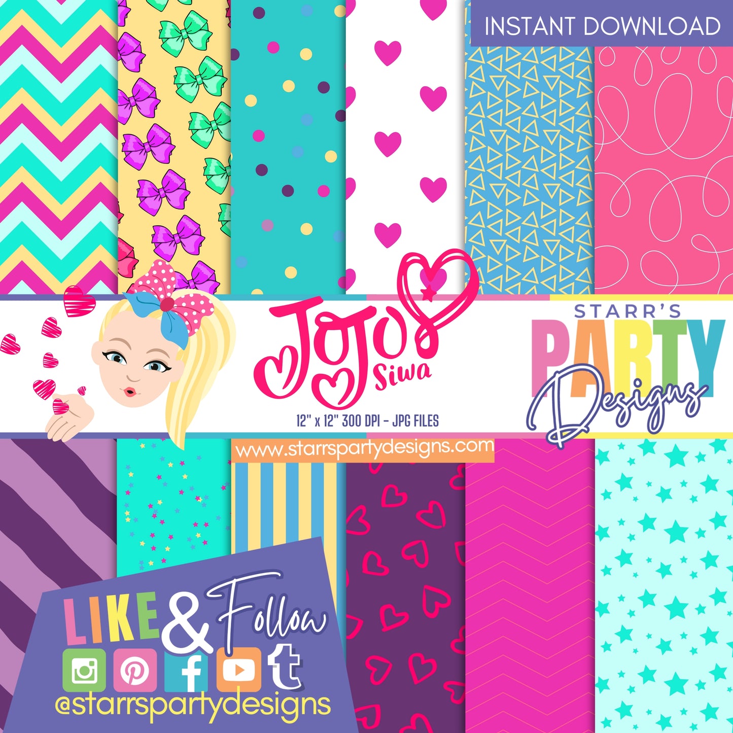 JOJO SIWA PAPER 2 PACK STYLE 1