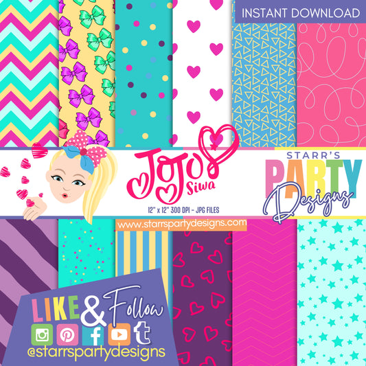 JOJO SIWA PAPER 2 PACK STYLE 1