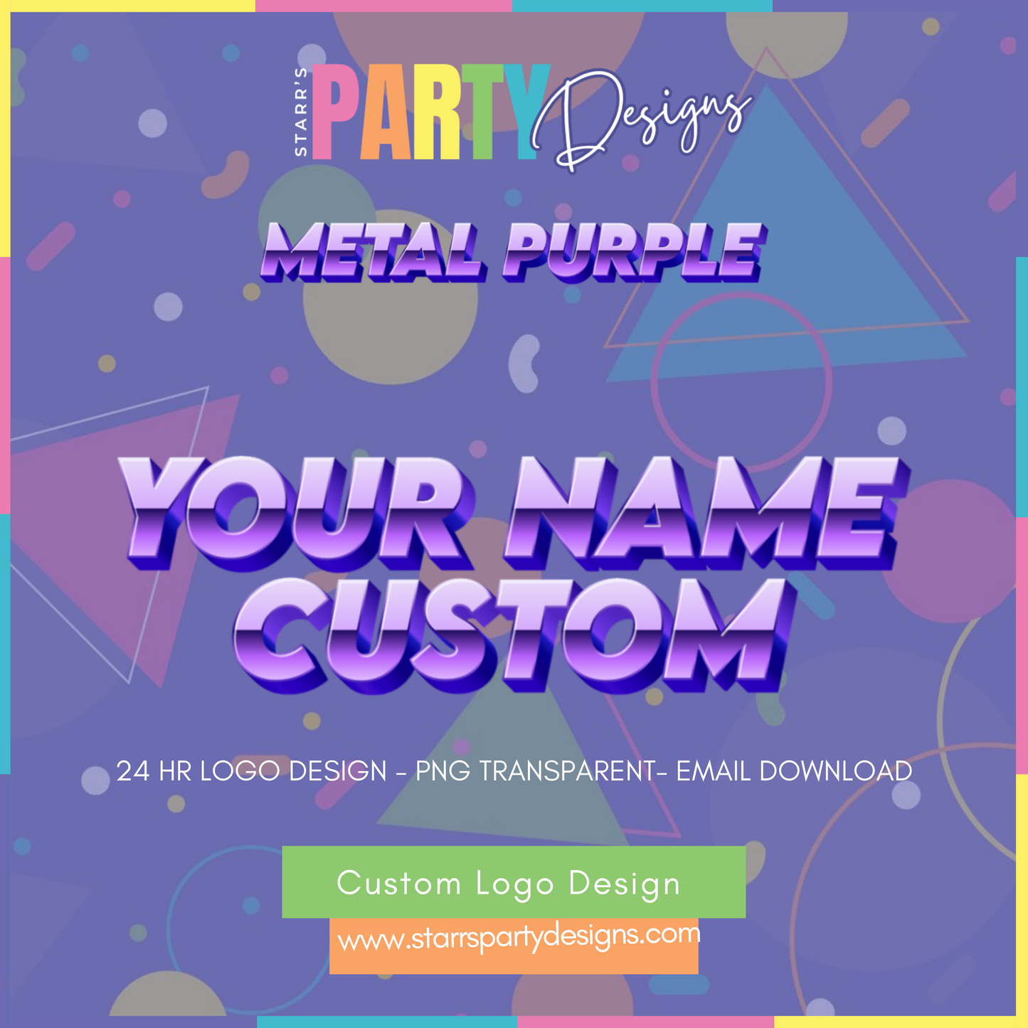 CUSTOM LOGO | METAL PURPLE