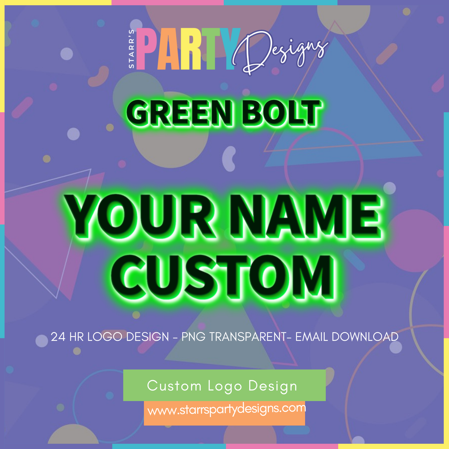 CUSTOM LOGO | GREEN BOLT