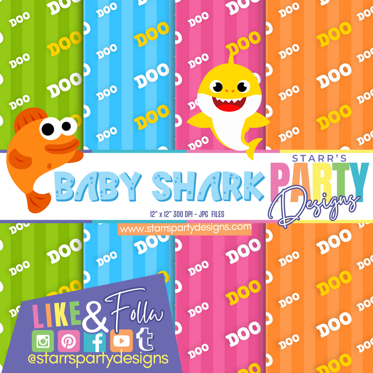 BABY SHARK PAPER PACK STYLE 2