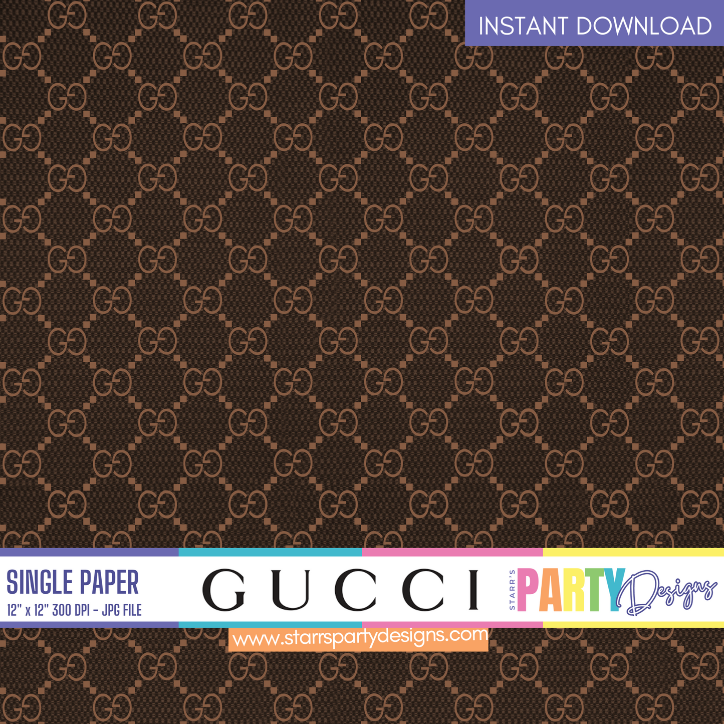 GUCCI PATTERN DIGITAL PAPER 1