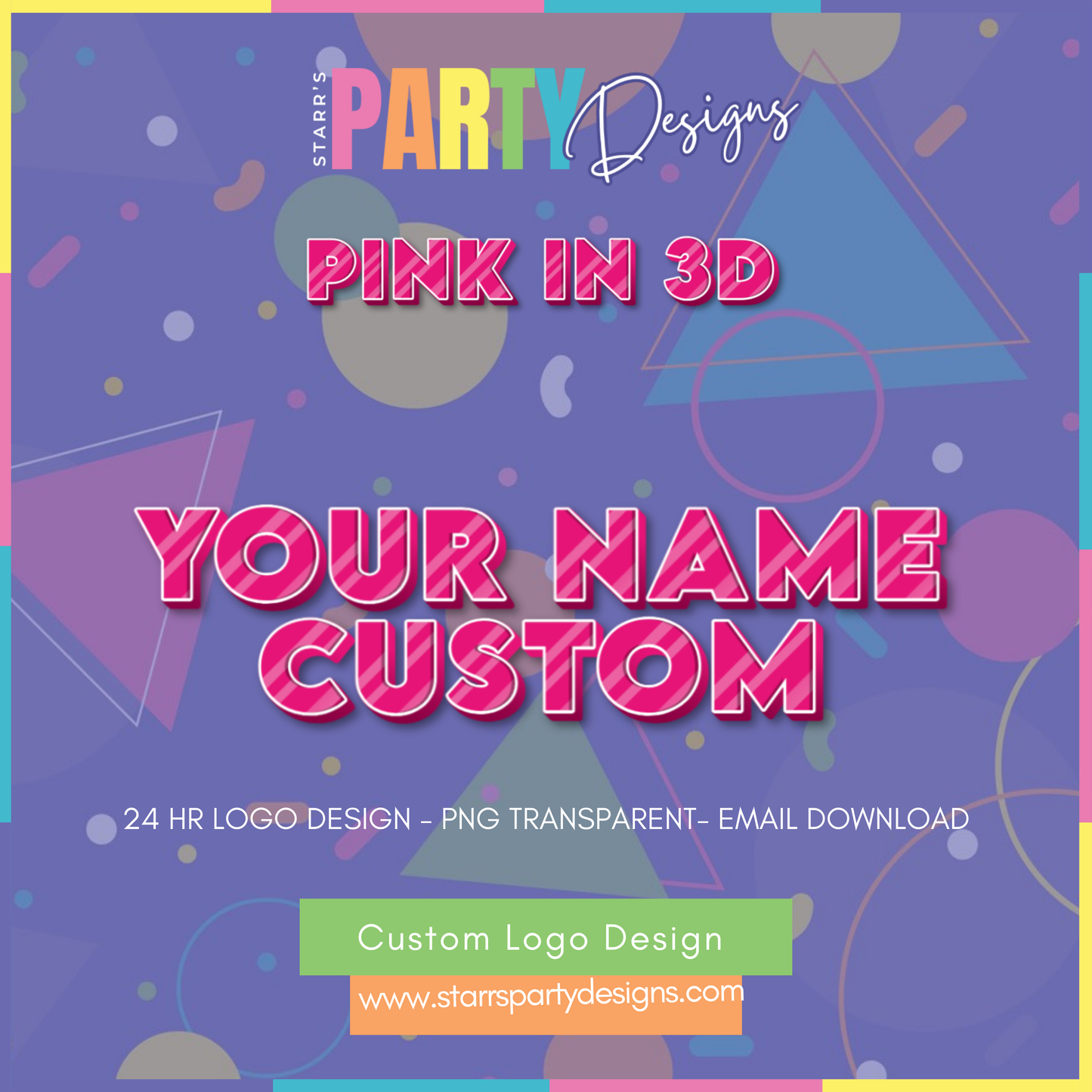 CUSTOM LOGO | PINK IN 3D