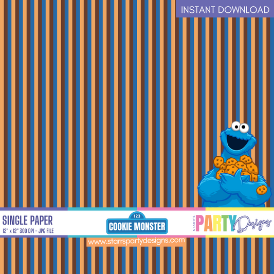 COOKIE MONSTER DIGITAL PAPER 1