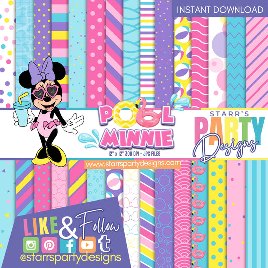 PAQUETE DE PAPEL DE PRIMAVERA DE MINNIE MOUSE 1