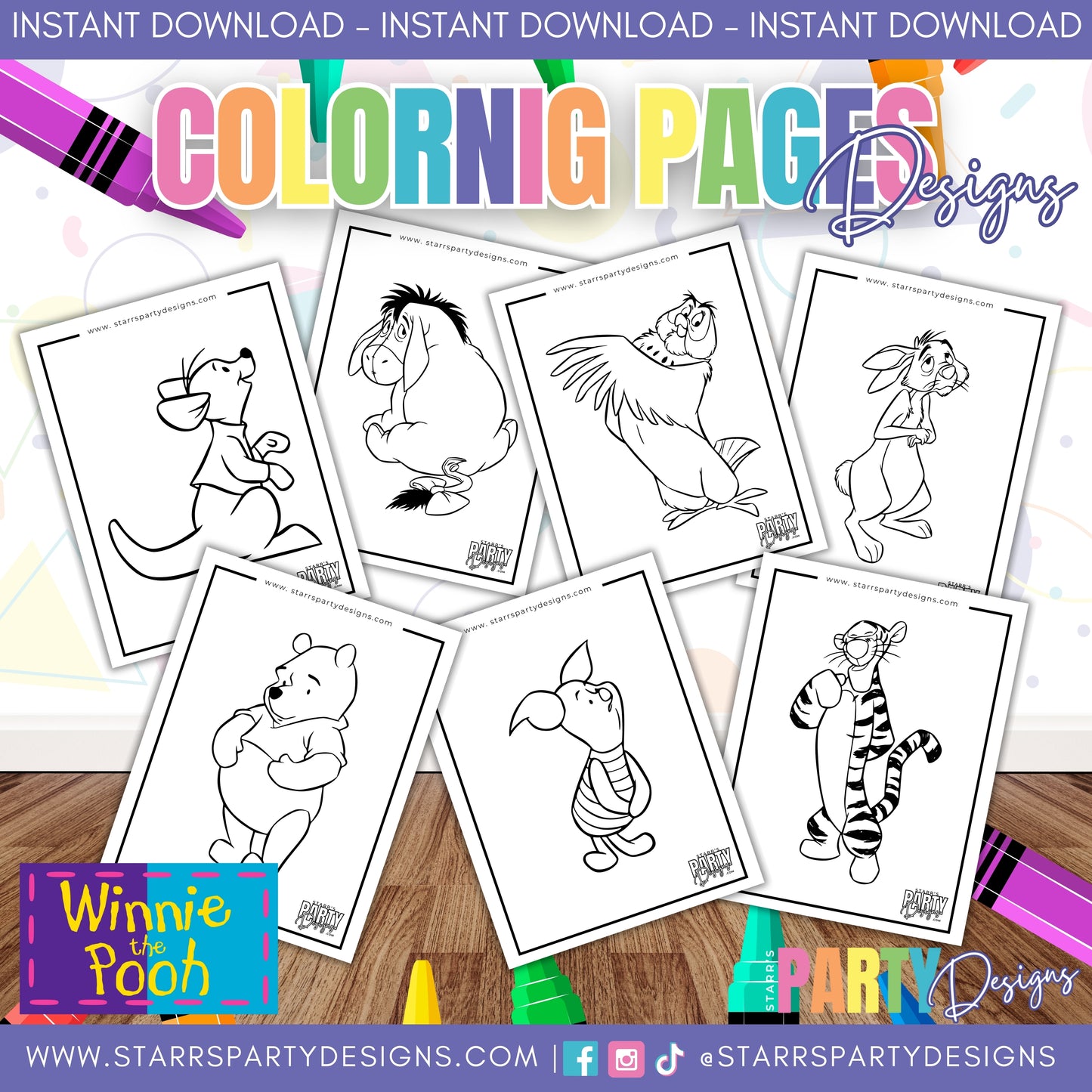 WINNIE THE POOH COLORING PAGES 1